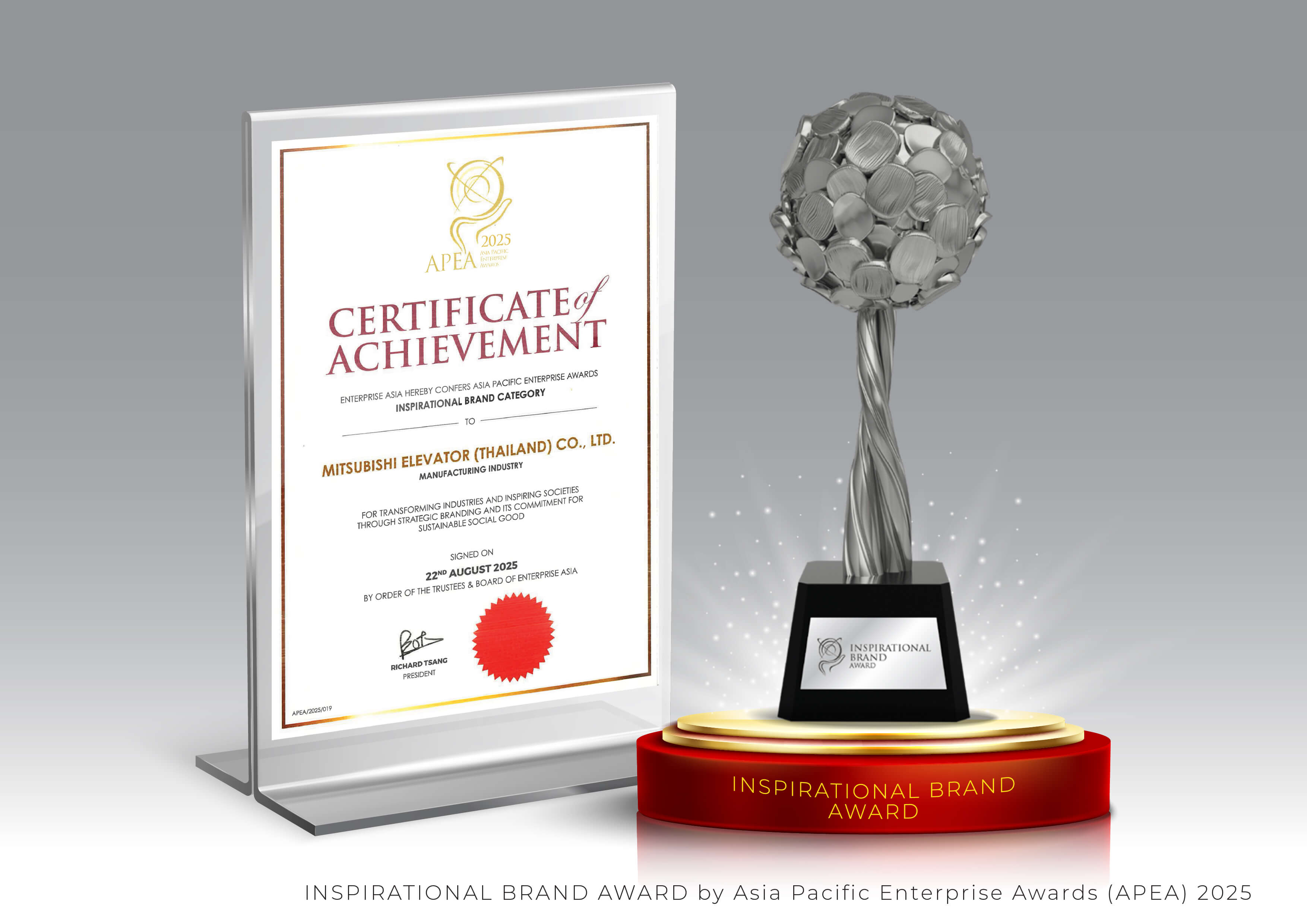 Inspirational Brand Award โดย Asia Pacific Enterprise Awards (APEA) 2025