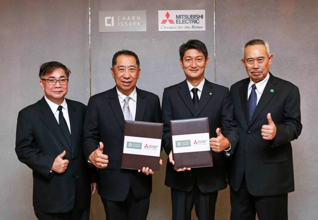 พิธีลงนามความร่วมมือการใช้ผลิตภัณฑ์ระบบลิฟต์ระหว่างมิตซูบิชิ เอลเลเวเตอร์ และ ชาญอิสสระ ดีเวล็อปเมนท์